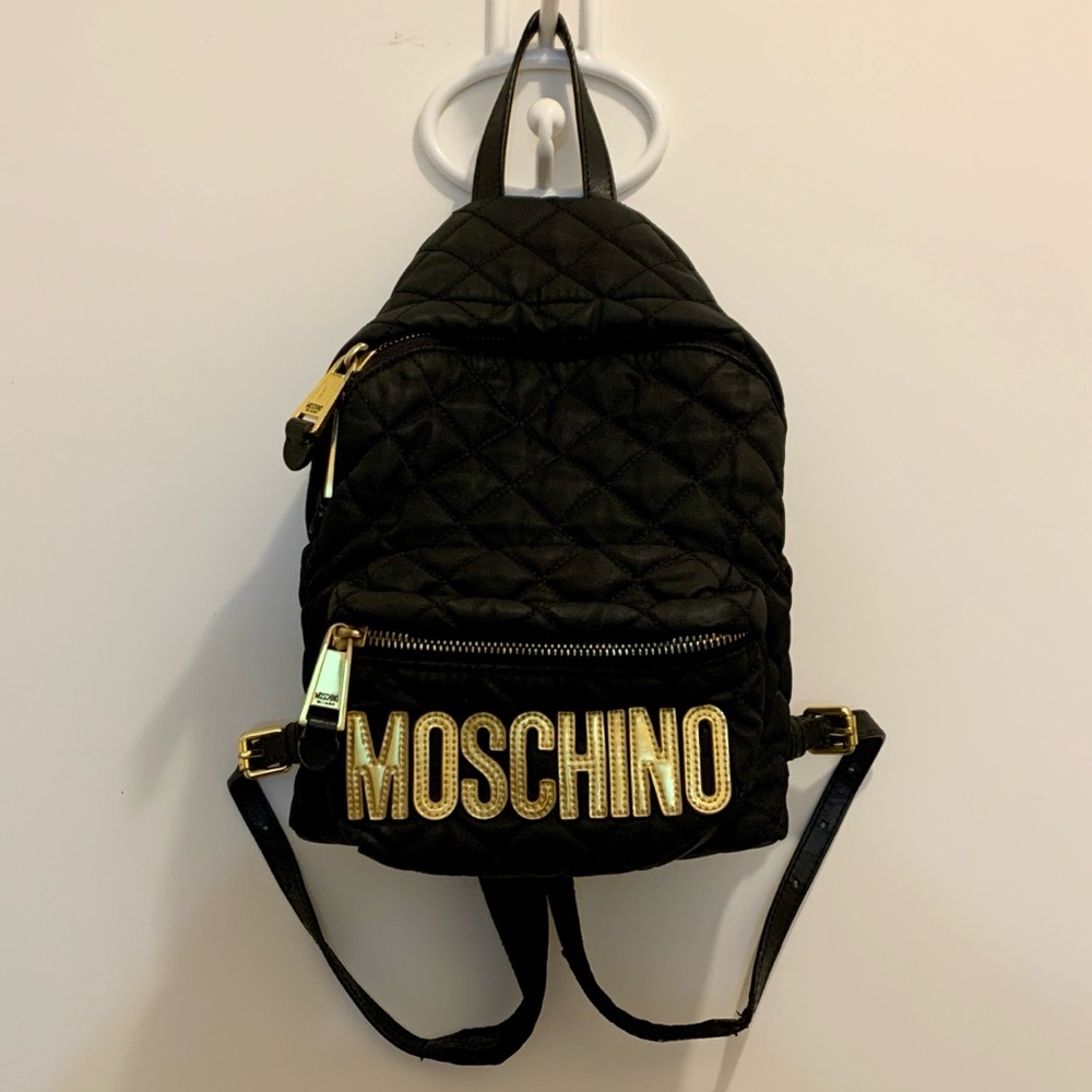 🖤 Authentic Moschino Black Quilted Backpack